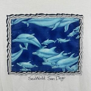 Vintage SeaWorld San Diego Graphic T-Shirt Sun Tee‎ Go Resort Clothing XL